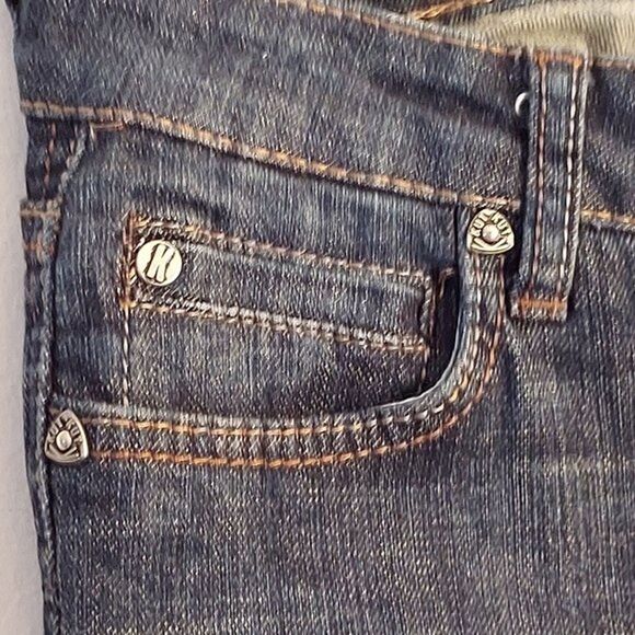 Kut from the Kloth Natalie Boot Leg Jeans S 2 Low Rise Dark Wash Relaxed - Picture 6 of 10